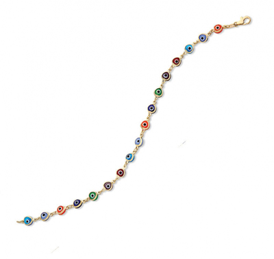Renkli Taşlı Altın Bileklik