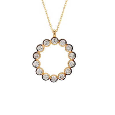 Yuvarlak Taşlı Kolye