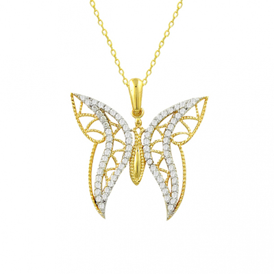 Farklı Altın Kelebek Kolye