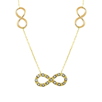 3 Sonsuzluk Altın Kolye