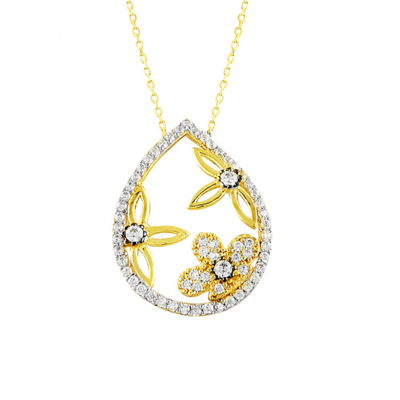 Damla İçinde Çiçekler Kolye