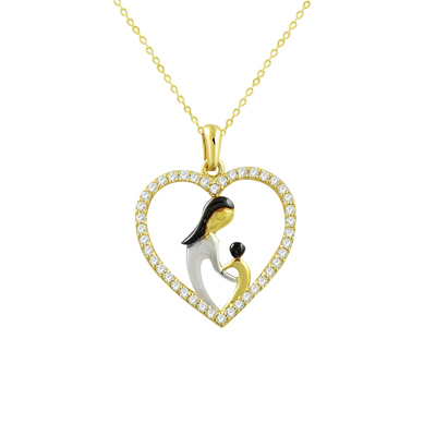 Altın Anne Bebek Kolyesi