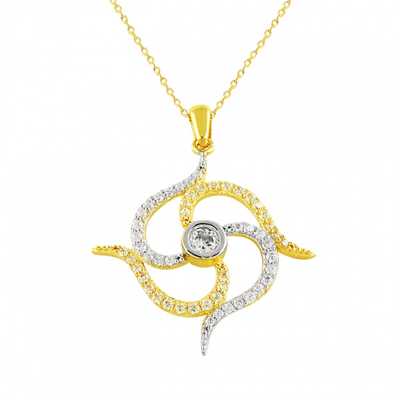 Rüzgar Gülü Altın Kolye