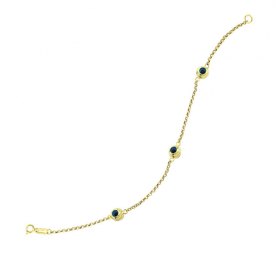 Üçlü Çift Taraflı Altın Bileklik