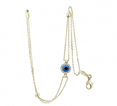 Yuvarlak Oynak Göz Taşlı Bileklik