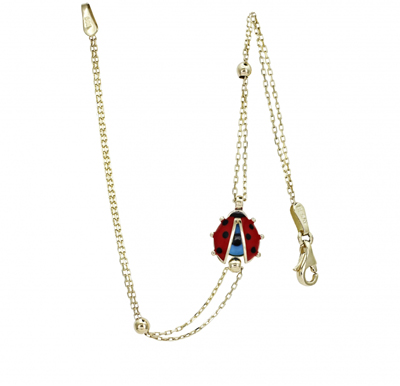 Kırmızı Uğur Böcekli Bileklik