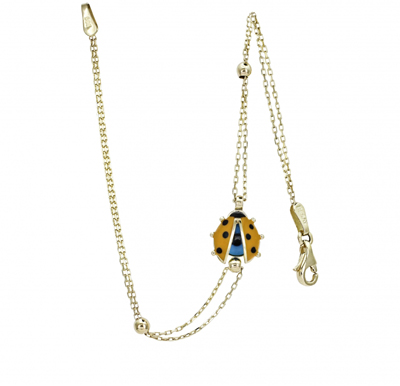 Sarı Uğur Böcekli Bileklik