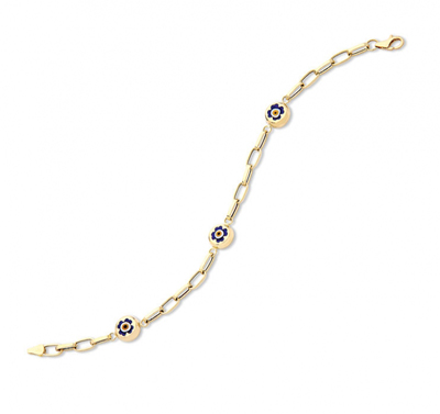 Yonca Motifli Altın Bileklik