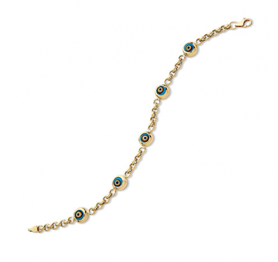 Beşli Turkuaz Nazar Boncuklu Billeklik