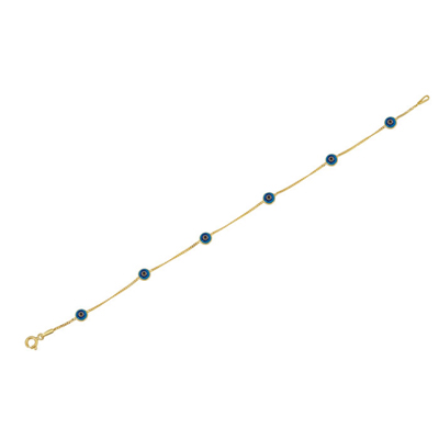 Tek Sıra Boncuklu Altın Bileklik