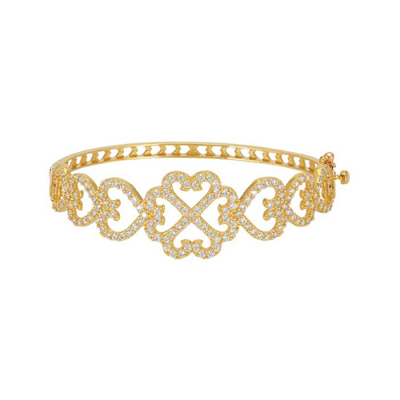 Kalpler Yonca Motifli Bilezik