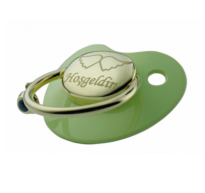 Melek Kanadı Figürlü Altın Emzik 