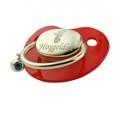 Melek Figürlü  Altın Emzik