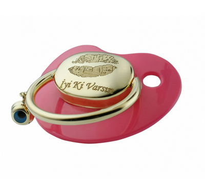 Dudak Figürlü Altın Emzik