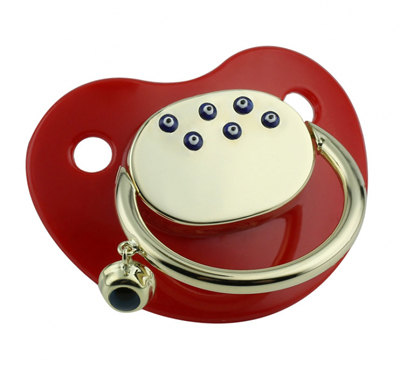 Mineli Nazar Boncuklu Altın Emzik