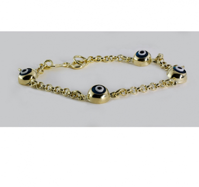 Tek Taraflı Mavi Boncuklu Künye