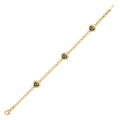 Kalp Altın Çocuk Bilekliği