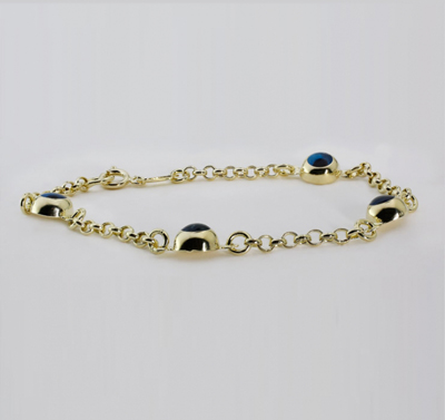 Tek Taraflı Göz Boncuğu Altın Künye