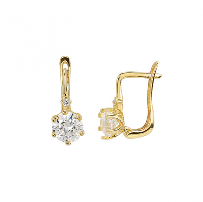 6 Tırnaklı Altın Küpe