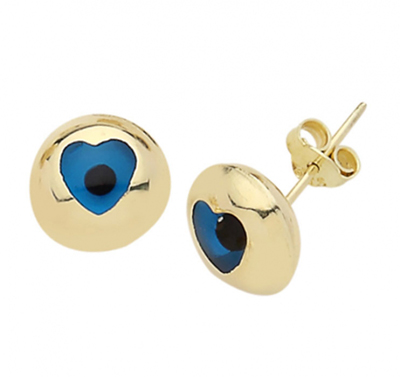 Kalpli  Göz Motifli Küpe