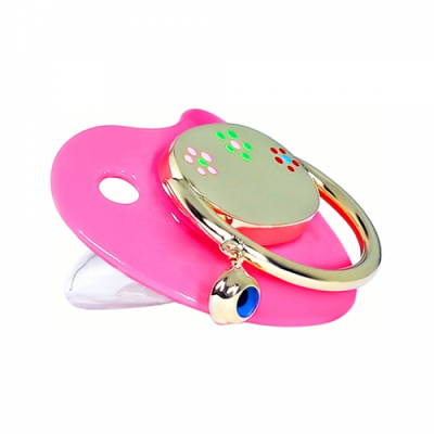 Renkli Papatya Desenli Altın Emzik