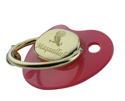 Baykuş Figürlü Altın Emzik - Pembe