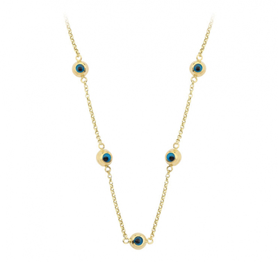 Nazar Boncuklu Altın Kolye