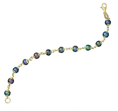 Renkli İncili Altın Bileklik