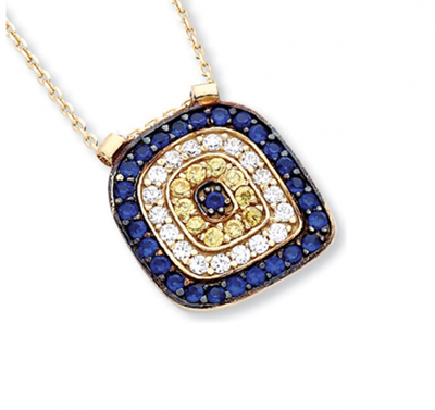 Köşeli Sinyora Altın Kolye