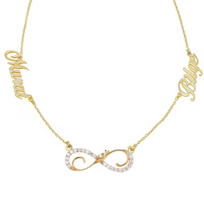 Sonsuzluk Aşk İsimli Altın Kolye