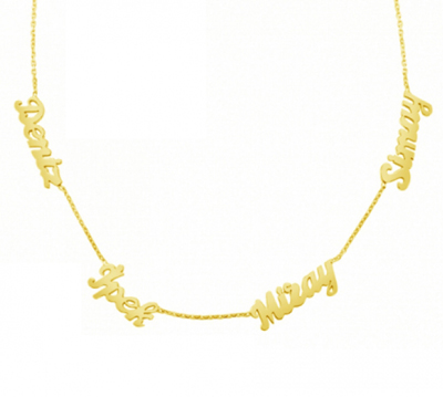 4 İsimli Altın Kolye