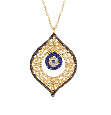 Motifli Altın Kolye