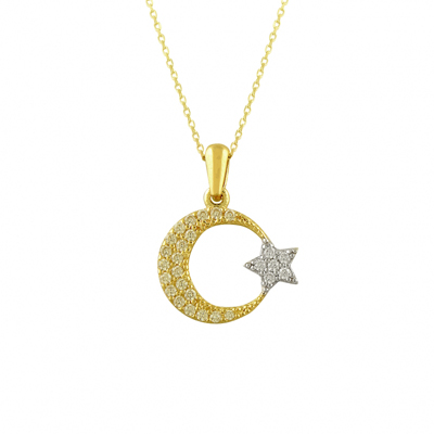 Ay Yıldız Altın Kolye