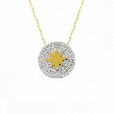 8 Köşeli Yıldız Altın Kolye