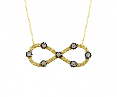 Çiçekli Sonsuzluk Altın Kolye