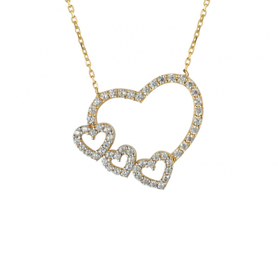 Kalp Kenarı Kalpler Kolye