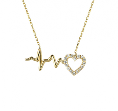 Kalp Atışı Altın Kolye