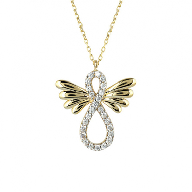 Melek Kanatlı Sonsuzluk Kolyesi