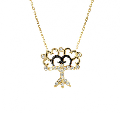 Kalp Ağacı Altın Kolye