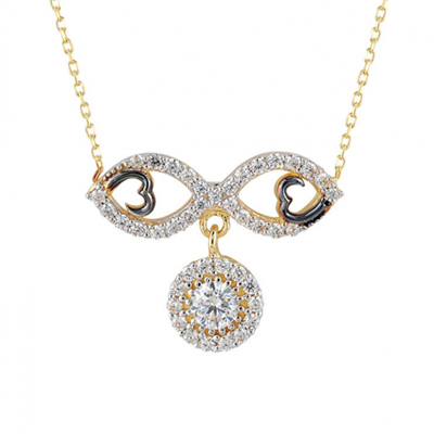 Kalp Sonsuzluk Tektaş Kolye