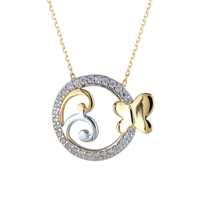 Kelebekli Altın Kolye