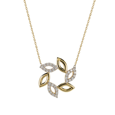 Rüzgargülü Altın Kolye