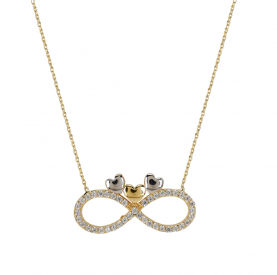 Sonsuzluk Üzerinde Kalpler Kolye