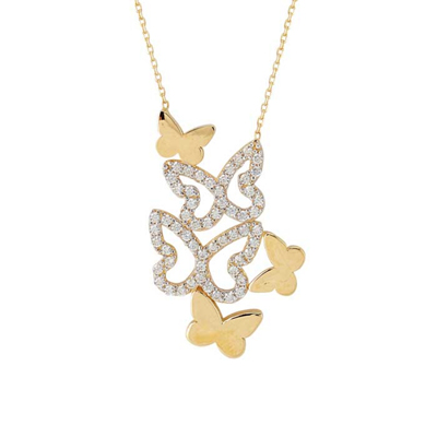 Kelebekler  Altın Kolye