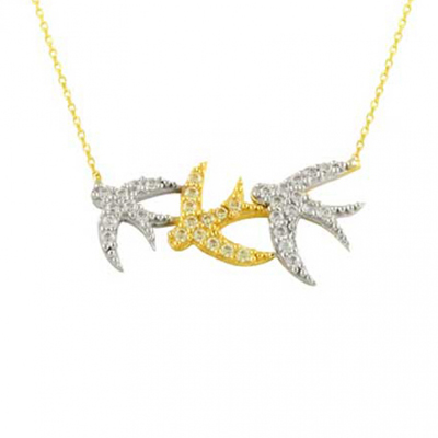 Uçan Martılar Altın Kolye