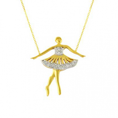 Balerin Altın Kolye