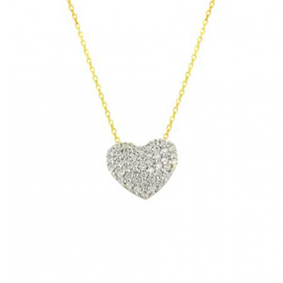 Taşlı Kalp Kolye