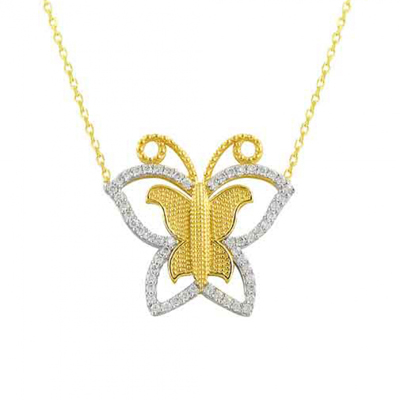Kelebek Altın Kolye