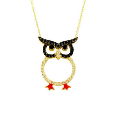 Baykuş Altın Kolye