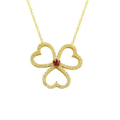 Üç Kalpli Altın Kolye